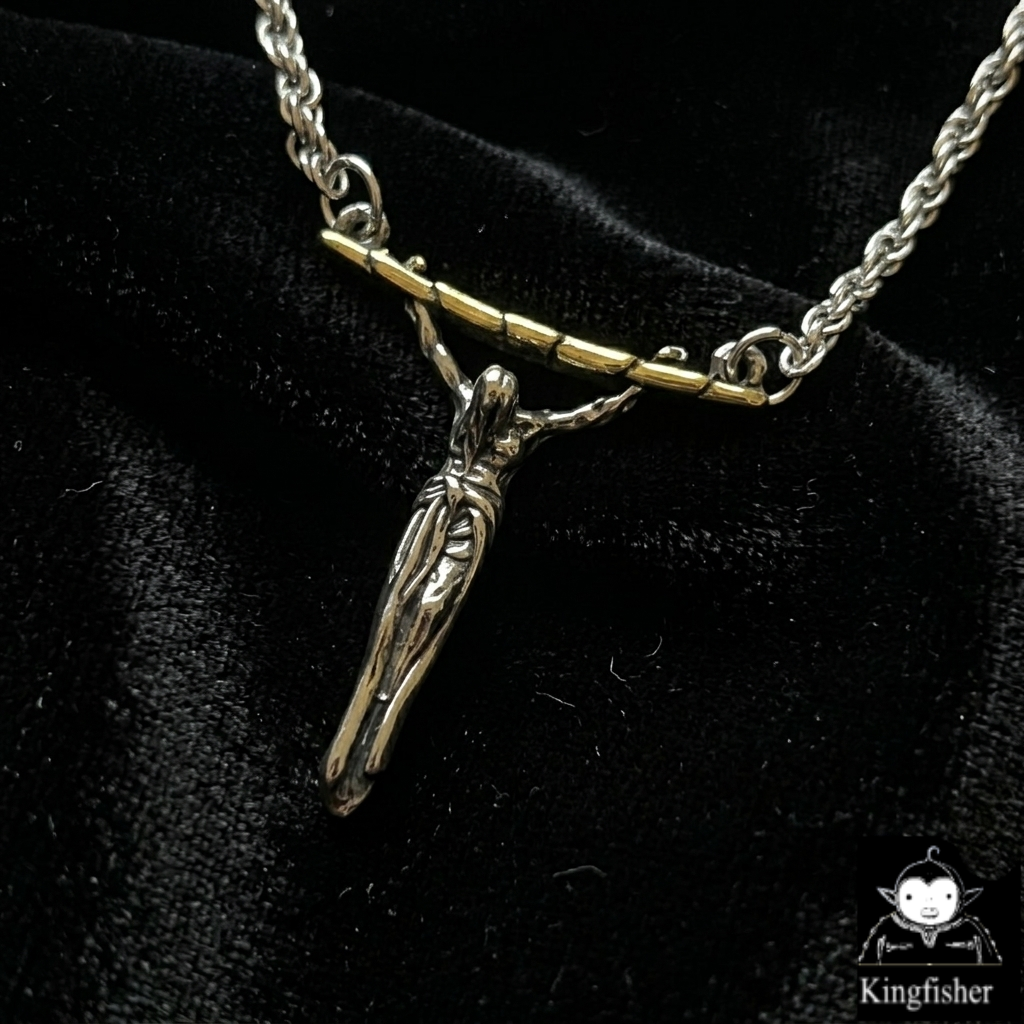 Queen Marika Elden Ring Necklace Cross Silver Chain and Pendant