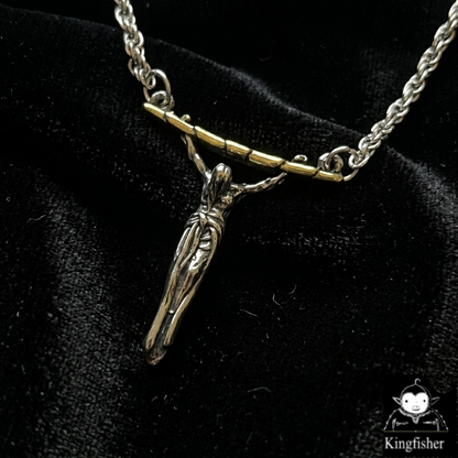 Queen Marika Elden Ring Necklace Cross Silver Chain and Pendant